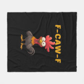 F-Caw-F-Chicken Essential Classic Aesthetic Unique フリースブランケット (正面(横))