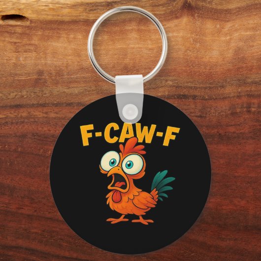 F-Caw-F Chicken Essential Creative Casual キーホルダー (正面)