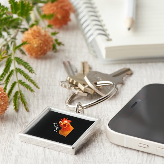 F-Caw-F Chicken Essential Minimal Clean キーホルダー (側面)