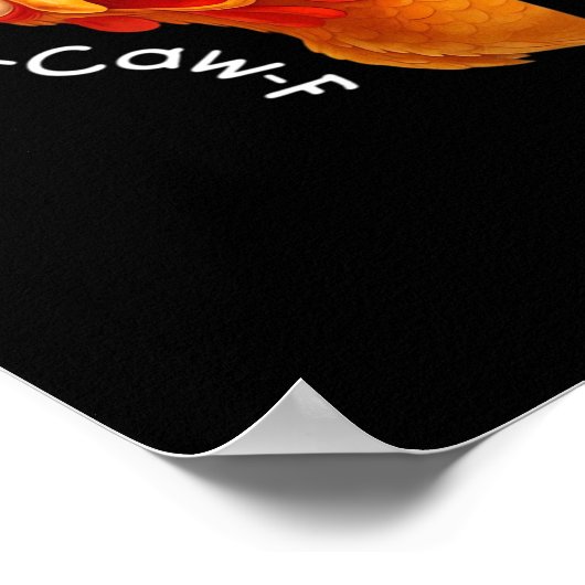 F-Caw-F Chicken Essential Minimal Clean ポスター (角)