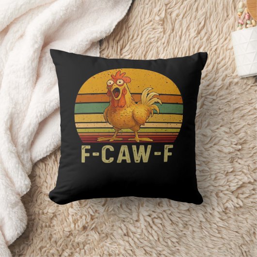 F-Caw-F Chicken Essential Retro Classic クッション (ブランケット)