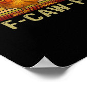 F-Caw-F Chicken Essential Retro Classic ポスター (角)