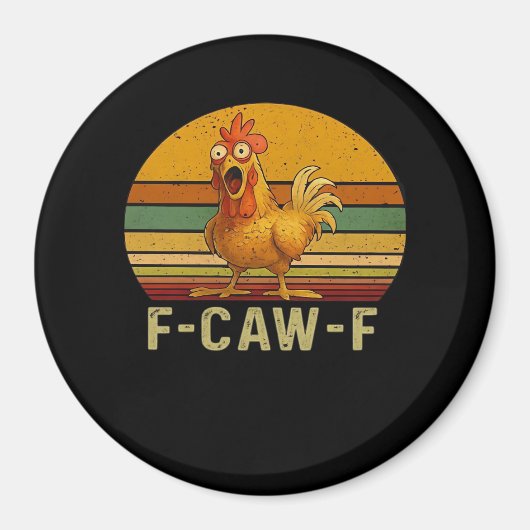 F-Caw-F Chicken Essential Retro Classic マグネット (正面)