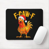 F-caw-f Chicken Fcawf Chicken Christmas Light Sant マウスパッド (マウス)
