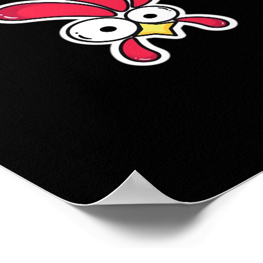 F-Caw-F Chicken Funny ポスター (角)