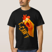 F-Caw-F Chicken | Funny Bird Pun Tee | Crow & Roos Tシャツ (正面)