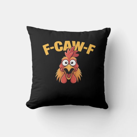 F-Caw-F Chicken Funny Chicken Creative Graphic クッション (正面)