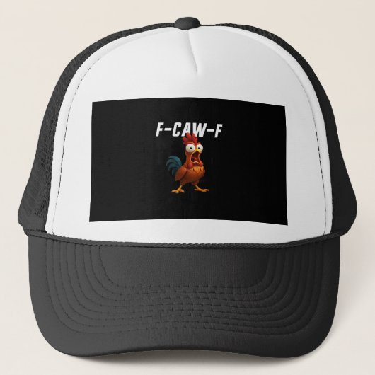 F-Caw-F Chicken Funny Chicken F-Caw-F Gear Retro C キャップ (正面)