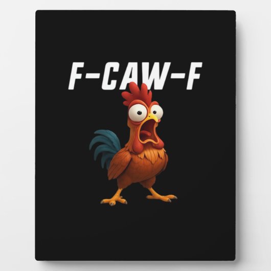 F-Caw-F Chicken Funny Chicken F-Caw-F Gear Retro C フォトプラーク (正面)