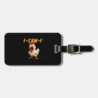 F-Caw-F Chicken Funny Chicken F-Caw-F Gear Vintage ラゲッジタグ