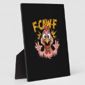 F Caw F Chicken Funny FCawF Rooster F-Caw-F Chicke フォトプラーク (側面)