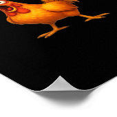 F-Caw-F Chicken Funny Trendy ポスター (角)
