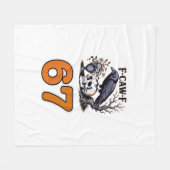 F-Caw-F Chicken Halloween Classic フリースブランケット (正面(横))