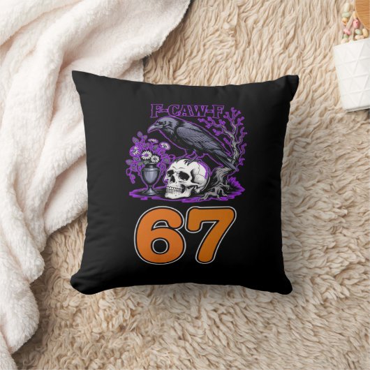 F-Caw-F Chicken Halloween Classic Funny Trendy クッション (ブランケット)