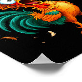 F-caw-f Chicken Quote Rooster Fcawf Funny Fawk Off ポスター (角)