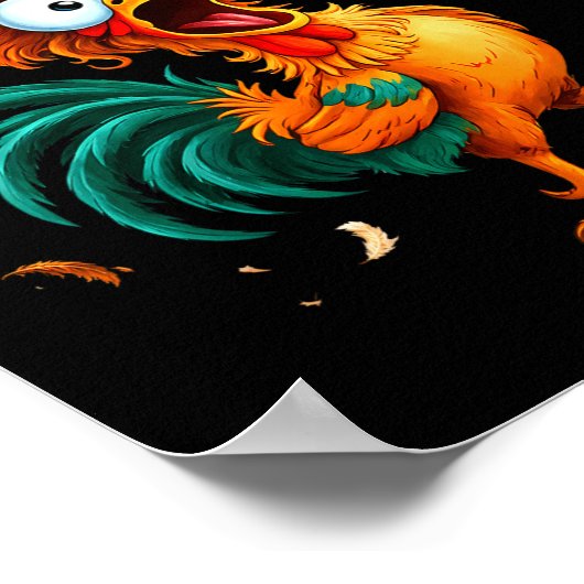 F-caw-f Chicken Quote Rooster Fcawf Funny Fawk Off ポスター (角)