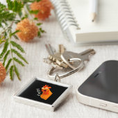 F-Caw-F Chicken Retro Classic キーホルダー (側面)