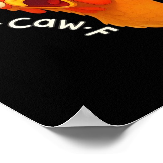 F-Caw-F Chicken Retro Classic ポスター (角)