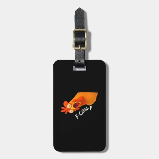 F-Caw-F Chicken Retro Classic ラゲッジタグ (正面縦)