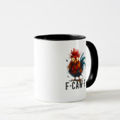 F-Caw-F Chicken Rooster Funny Meme マグカップ (正面右)