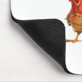F-Caw-F Christmas Funny Chicken Christmas Essentia マウスパッド (コーナー)