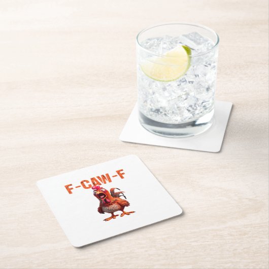 F-Caw-F Classic Basic Design スクエアペーパーコースター (インサイチュ)