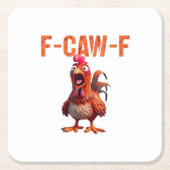 F-Caw-F Classic Basic Design スクエアペーパーコースター (正面)