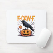 F-Caw-F Classic Halloween Raven Pumpkin Tee - Spoo マウスパッド (マウス)