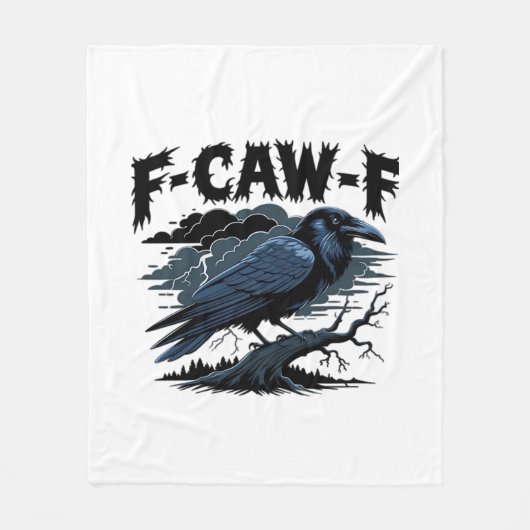 F-Caw-F Classic Vintage Graphic フリースブランケット (正面)