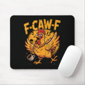 F Caw F Coffee Chicken F Kawf Rooster Funny Bird F マウスパッド (マウス)