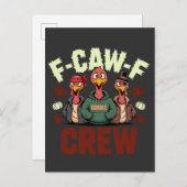 F-Caw-F Crew Features Turkeys for Thanksgiving   案内ポストカード (正面/裏面)