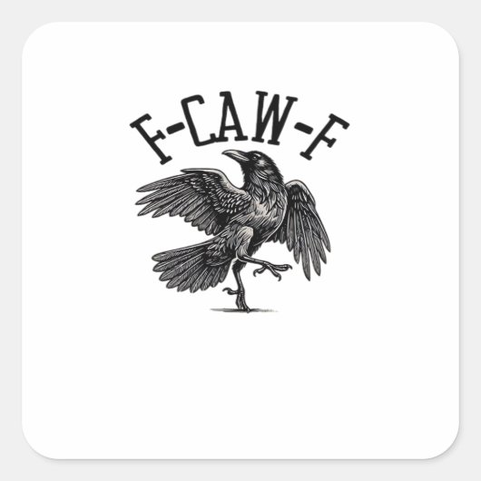 F Caw F Crow おしゃれ カジュアル スクエアシール (正面)