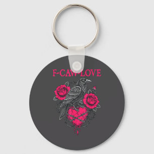 F Caw F Crow アンチバレンタインデー ダークゴシック 壊れた キーホルダー