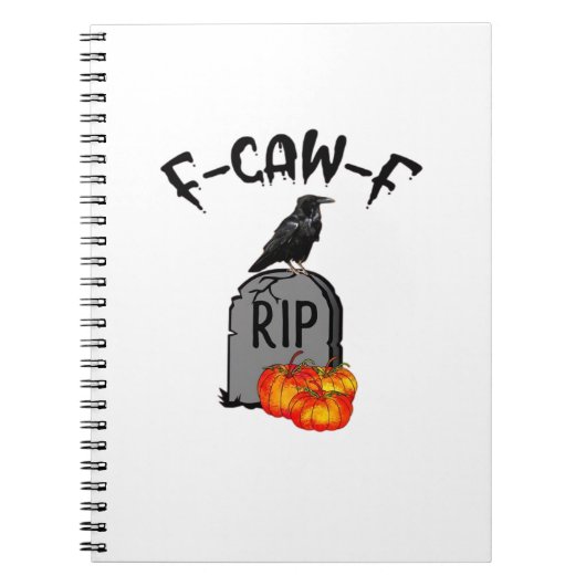 F Caw F Crow レトロ クール ノートブック (正面)