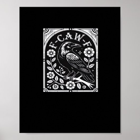 F-Caw-F Crow Aesthetic Casual ポスター (正面)