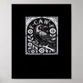 F-Caw-F Crow Aesthetic Casual ポスター (正面)