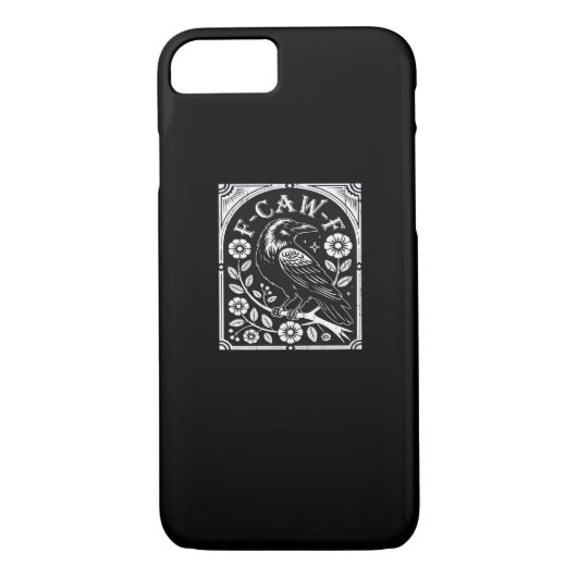F-Caw-F Crow Aesthetic Casual Case-Mate iPhoneケース (裏面)