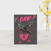 F Caw F Crow Anti Valentine's Day Dark Gothic Brok カード (黄色い花)