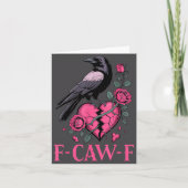 F Caw F Crow Anti Valentine's Day Dark Gothic Brok カード (正面)