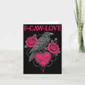 F Caw F Crow Anti Valentine's Day Dark Gothic Brok カード (正面)