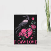F Caw F Crow Anti Valentine's Day Dark Gothic Brok カード (正面)