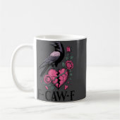 F Caw F Crow Anti Valentine's Day Dark Gothic Brok コーヒーマグカップ (左)