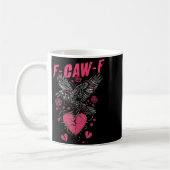 F Caw F Crow Anti Valentine's Day Dark Gothic Brok コーヒーマグカップ (左)