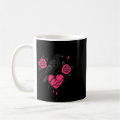 F Caw F Crow Anti Valentine's Day Dark Gothic Brok コーヒーマグカップ (左)