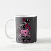 F Caw F Crow Anti Valentine's Day Dark Gothic Brok コーヒーマグカップ (左)