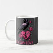 F Caw F Crow Anti Valentine's Day Dark Gothic Brok コーヒーマグカップ (左)
