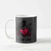 F Caw F Crow Anti Valentine's Day Dark Gothic Brok コーヒーマグカップ (左)