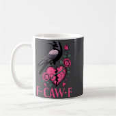 F Caw F Crow Anti Valentine's Day Dark Gothic Brok コーヒーマグカップ (左)