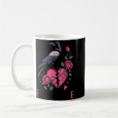 F Caw F Crow Anti Valentine's Day Dark Gothic Brok コーヒーマグカップ (左)