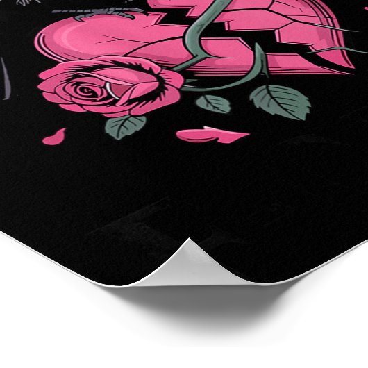 F Caw F Crow Anti Valentine's Day Dark Gothic Brok ポスター (角)